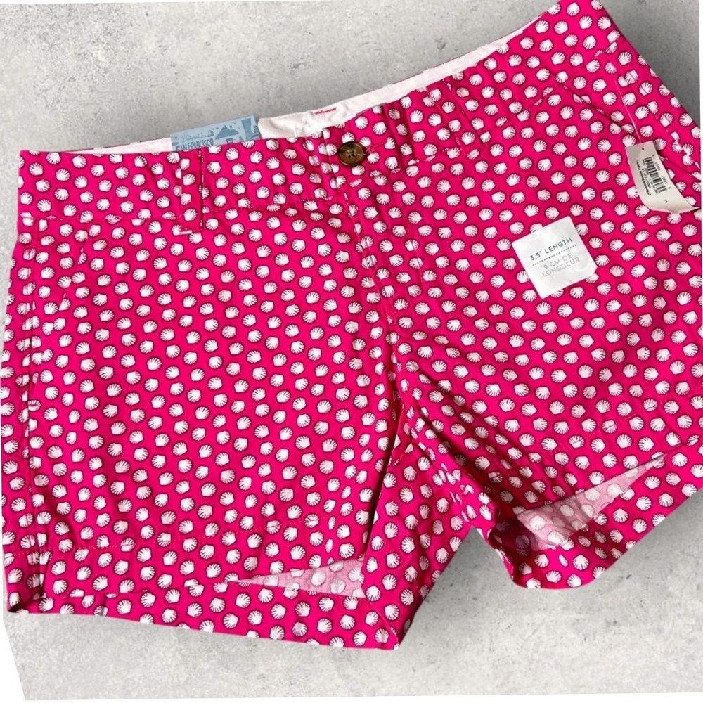 New Old Navy Shorts Womens 2 Pink Seashell Print Casual Everyday Shorts Everyday